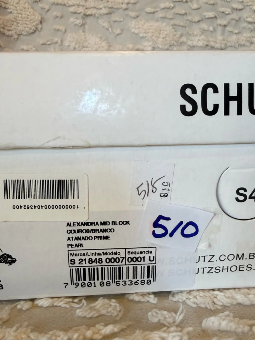 SCHUTZ Cream Strappy Ankle‑Wrap Sandals with Gold Buckle#610